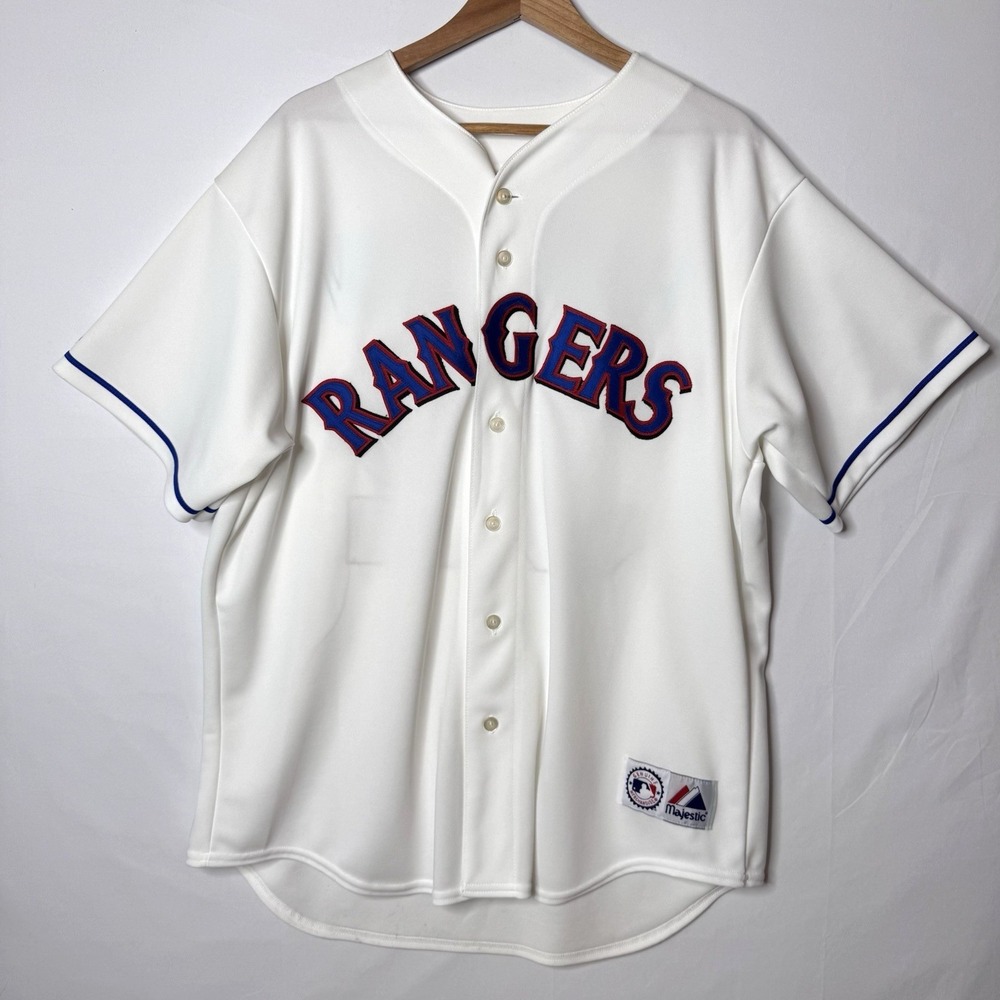 Vtg Majestic Texas Rangers Hamilton 32 Baseball Jersey Mens XL Sewn EXCELLENT
